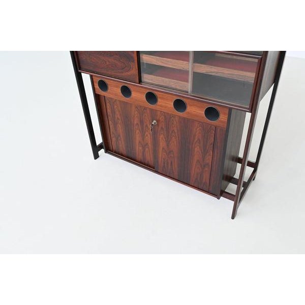 Black Dry Bar in Rosewood by Knud Bent for Dyrlund, Denmark, 1960s For Sale - Image 8 of 18