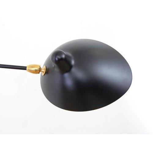Mid-Century Modern Black Wall Lamp with Rotating Curved Arm by Serge Mouille For Sale - Image 6 of 10