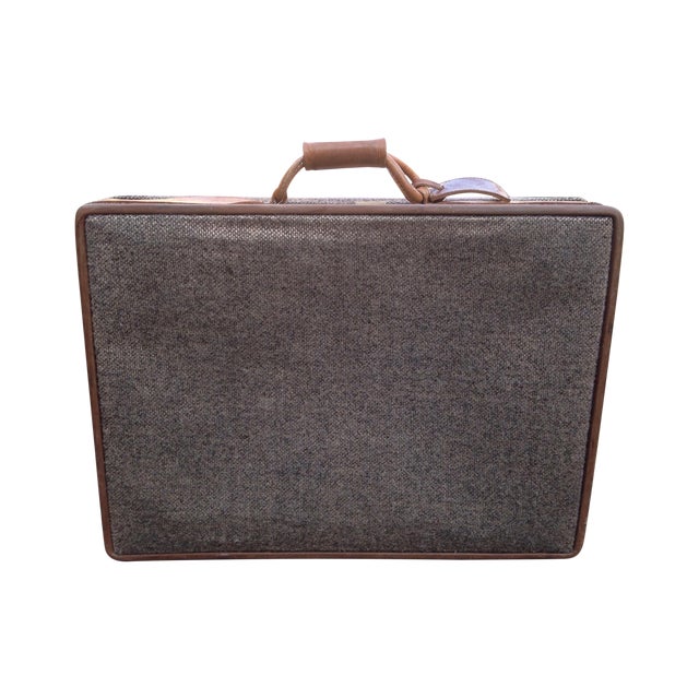 Hartmann Tweed Woodbox Suitcase For Sale