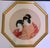 This is a traditional Japanese Bijin-ga (painting/print of beautiful women) portrait, styled after classical Nihonga or...