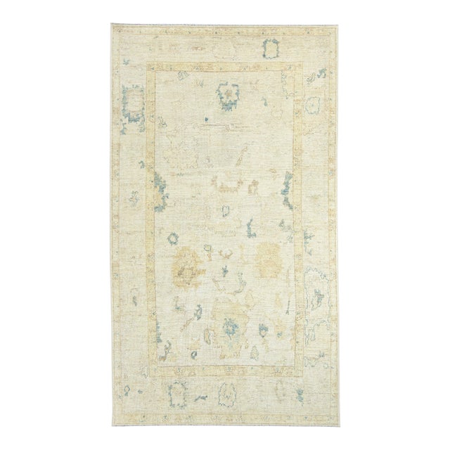 Turkish Oushak Rug 5'4" x 9'5" #18045 For Sale