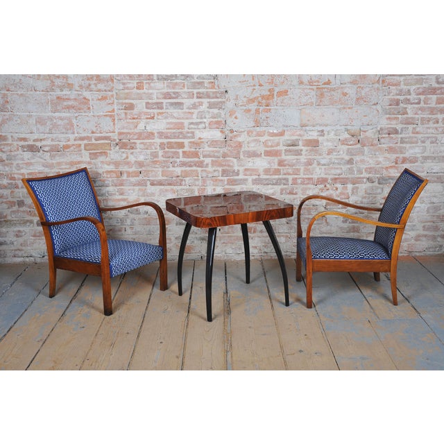 Art Deco Armchairs in Walnut, 1920s, Set of 2 For Sale - Image 13 of 15