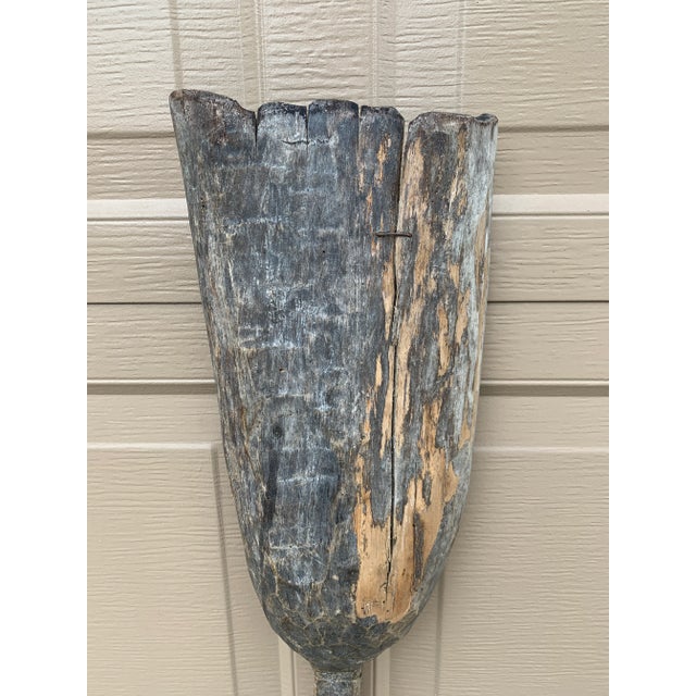 Antique 19th Century Hand Made Wooden Shovel For Sale - Image 9 of 10