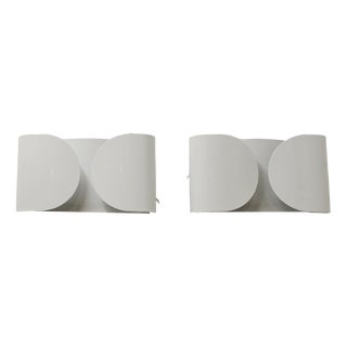 Foglio Wall Lights attributed to Tobia Scarpa for Flos, 1980s, Set of 2 For Sale