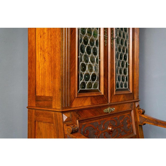 Metal Antique Bench Bookcase in Pine For Sale - Image 7 of 18