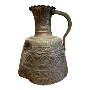 Antique Hammered Turkish Copper Pitcher