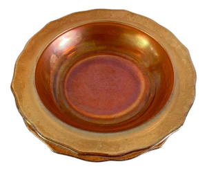 1940s Carnival Glass Marigold Bowls - Set of 2