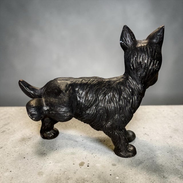Mid 20th Century Mid 20th Century Cast Iron Scottish Terrier ("Scottie") Dog Doorstop and Bookend For Sale - Image 5 of 5