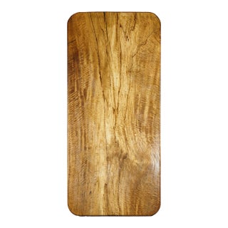 Late 20th Century Large Custom Mango Wood Table Top with Striking Grain Pattern For Sale
