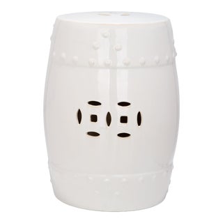 Garden Stool in Cream For Sale