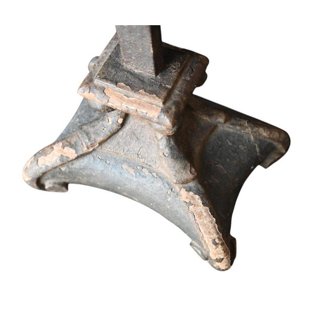 Antique Polychrome Wooden Crucifix Statue For Sale - Image 9 of 10