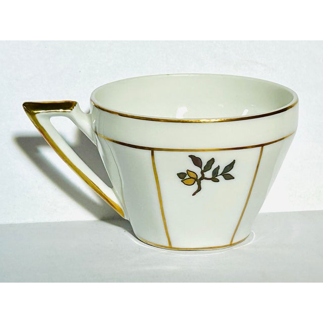 Art Deco Portuguese Espresso Cups and Saucers - Set of 8 For Sale - Image 4 of 12