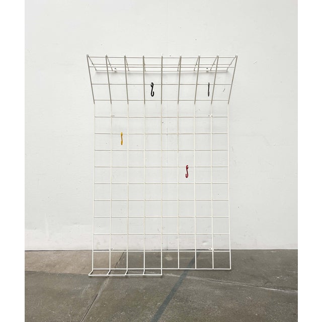 Mid-Century Modern German Minimalist White String Coat Rack, 1960s For Sale - Image 15 of 18