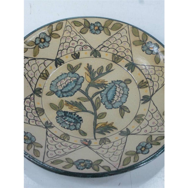 1970s Floral Pottery Bowl / Dish, Signed: Olaria De Almansil Algarve Zea, Handmade, Portugal Folk Art For Sale - Image 10 of 11