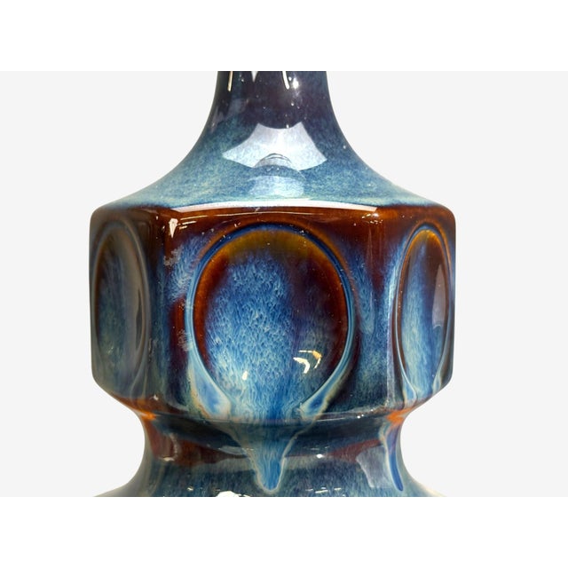Einar Johansen, Table Lamp, Blue Glazed Ceramic, Denmark, 1960s For Sale In New York - Image 6 of 9