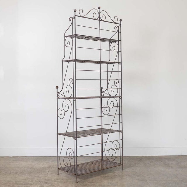 1930s 1930S French Provincial Wrought Iron Étagère For Sale - Image 5 of 13