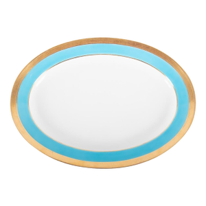 Antique Minton Porcelain Serving Platter Tiffany Blue