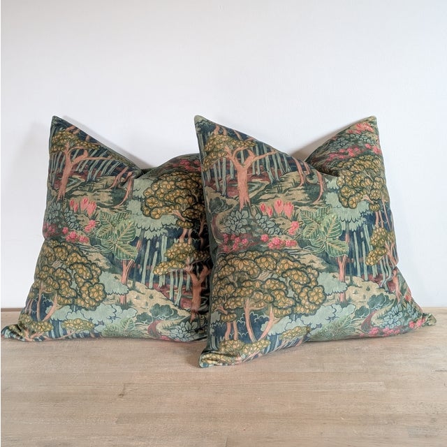 Not Yet Made - Made To Order Gp & J Baker Ruskin Velvet Pillows in Emerald For Sale - Image 5 of 6