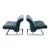 1970s Craft Associates Wave Style Lounge Chair With Chrome Base-A Pair For Sale