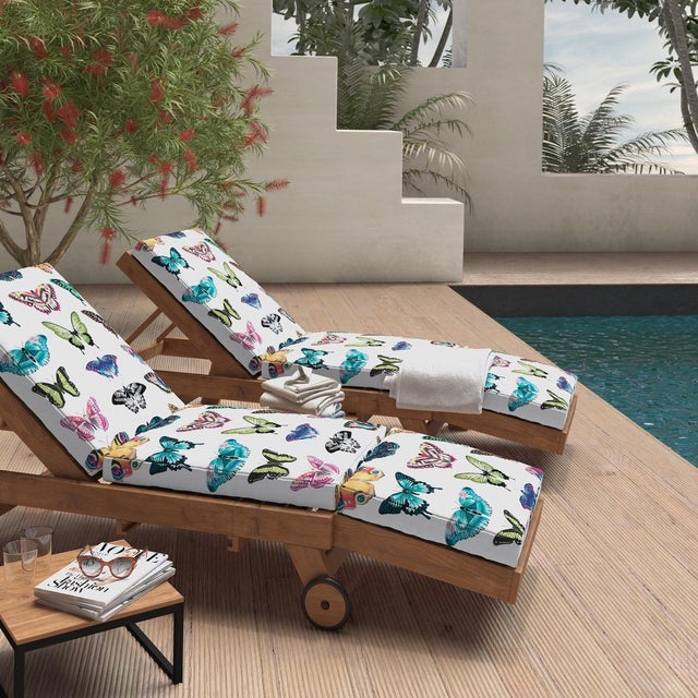 This flutter of painted butterflies is arranged in a neat formation of zesty colours. Perfectly suited to rooms with a...