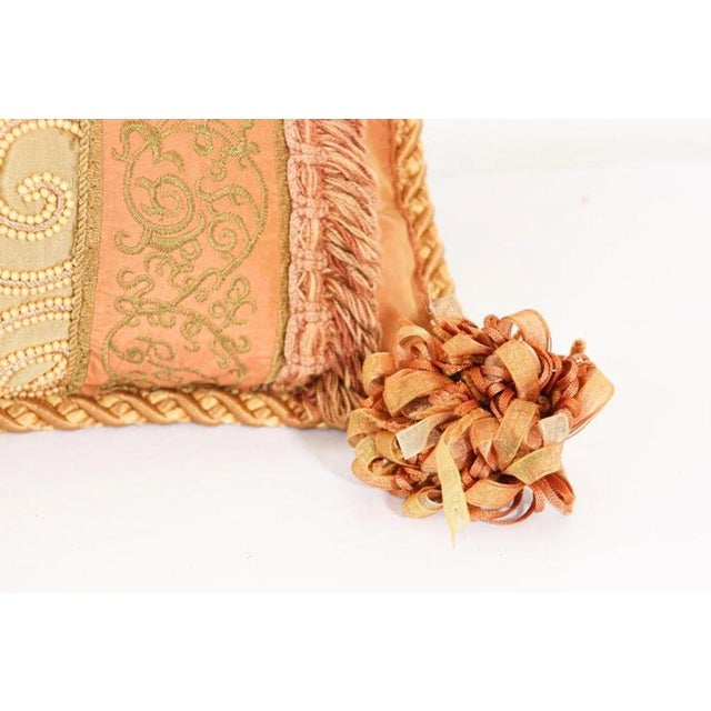 Islamic Mid 20th Century Moorish Style Decorative Gold Throw Pillow For Sale - Image 3 of 13