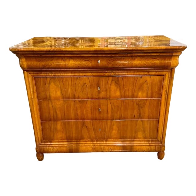 19th Century French Hand Polished Charles X Commode For Sale