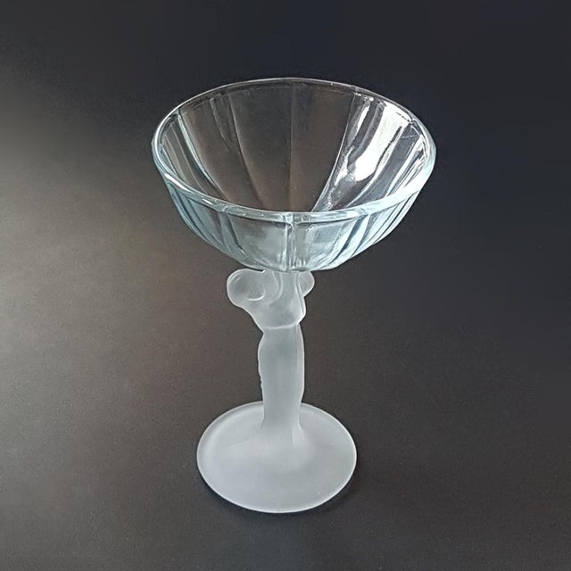 Art Deco Style Ice Cream Cups from Ząbkowice Glassworks, Set of 6 For Sale - Image 4 of 5