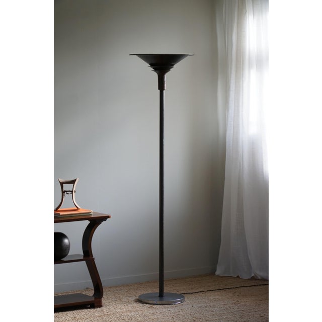 Art Deco Danish Model a-Lamp Uplight Floor Lamp attributed to Louis Poulsen,, 1930s For Sale - Image 14 of 18