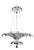 Vintage Two Tiers Upside Down Umbrella Ceiling Chandelier With Bells, White/ Blue in Arabasic Design Style For Sale
