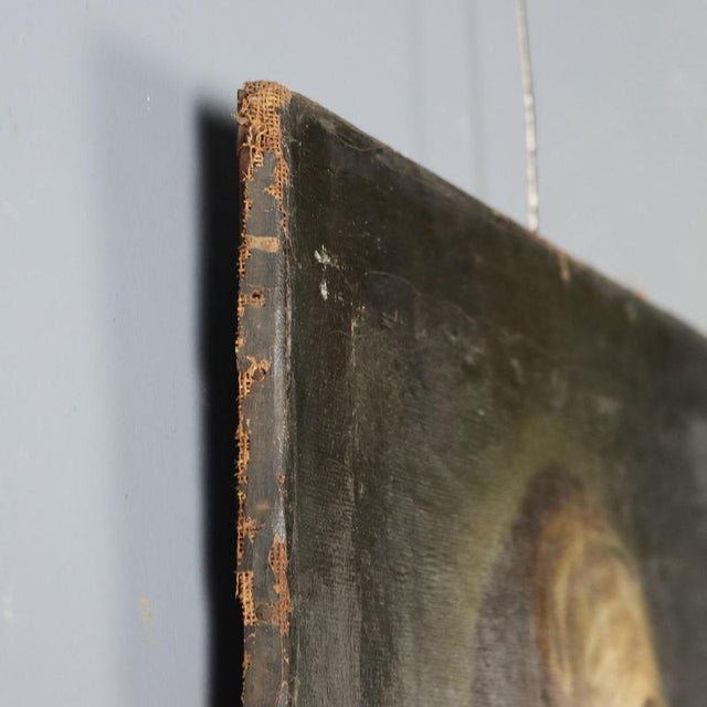 Italian School, Painting of the Madonna in Prayer, Oil on Canvas For Sale - Image 8 of 10