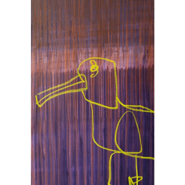 "Seagulls" Original Oil Stick Painting by Simon Findlay For Sale - Image 6 of 17