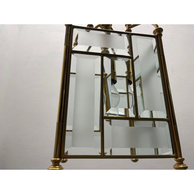 Brass Cut Crystal Light Pendant, 1970s For Sale - Image 9 of 13