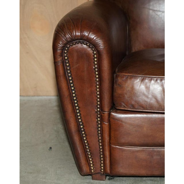 Vintage Chesterfield Sofa in Brown Leather from Halo For Sale - Image 13 of 17
