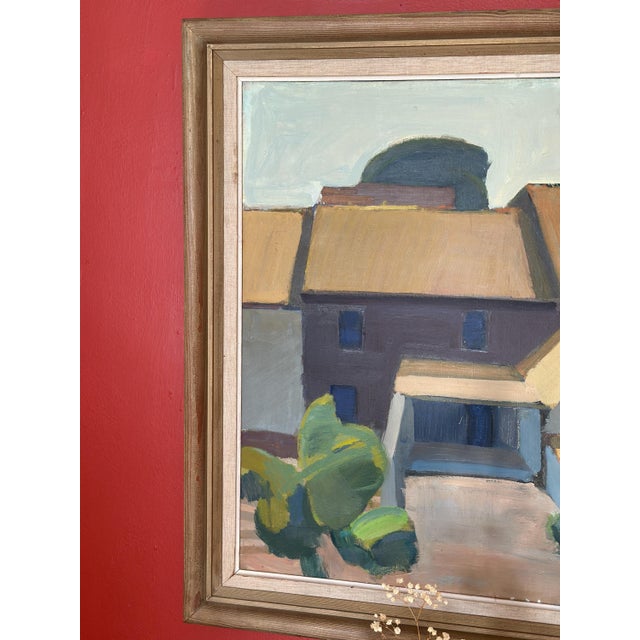 Tage Nilsson, Spanish House, 1960s, Oil on Canvas, Framed For Sale - Image 4 of 13