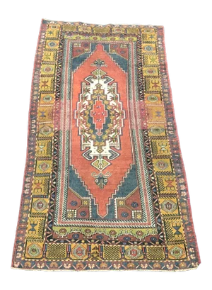 Distressed Vintage Turkish Rug - 4′3″ × 8′