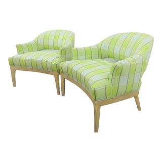 Hickory Chair Company Modern Design Club Chairs - a Pair For Sale