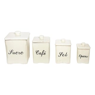 Ceramic Spices Boxes, France, 1960s, Set of 4 For Sale