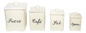 Ceramic Spices Boxes, France, 1960s, Set of 4
