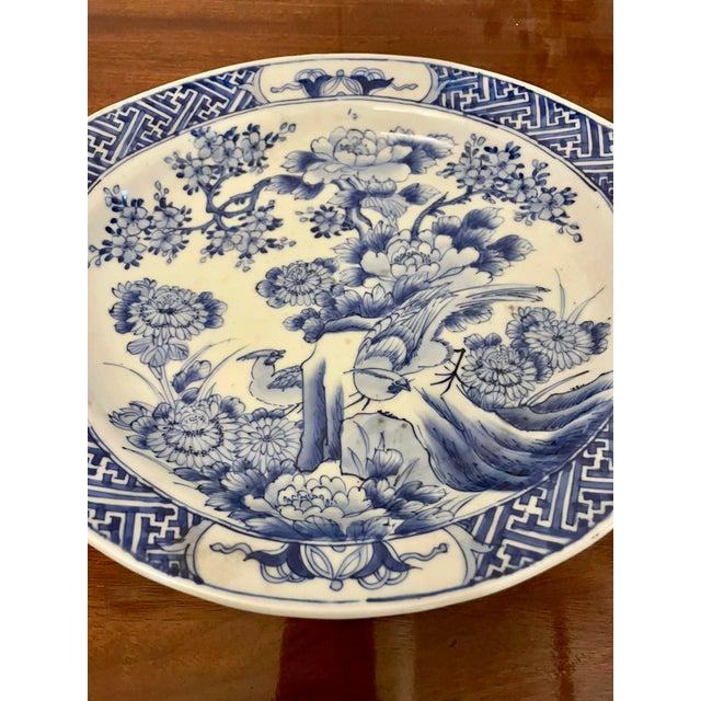 Antique Japanese Blue and White Imari Dish, 1900s For Sale - Image 3 of 14