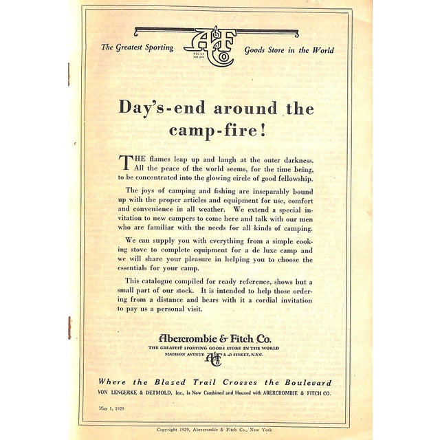 Traditional Abercrombie & Fitch 1929 Sportsmans' Catalogue For Sale - Image 3 of 14