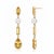 Modern Multi-Shape Citrine Earrings studs. Contemporary Pearl & Citrine Drop Earrings. Geometric Citrine and Pearl...