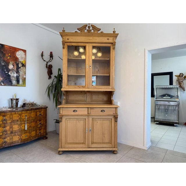 Gründerzeit Spruce Wood Kitchen Sideboard For Sale - Image 12 of 13