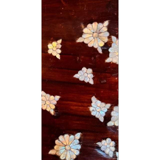 Wood Mid 20th Century Syrian Mother-of-Pearl Inlaid Rectangular Coffee Table For Sale - Image 7 of 11