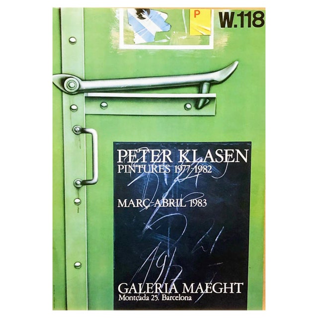 Peter Klasen, The Green Door, 1983, Original Lithographic Poster For Sale