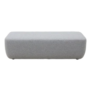 Danish Modern Busk+Hertzog for Softline Large Opera Pouf in Nickel Gray Wool