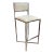 Chrome and White Vinyl Bar Stool For Sale