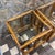 Bamboo Side Tables With Glass Tops Twisted Arch Design - 2 For Sale - Image 4 of 8
