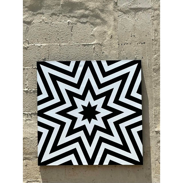 Unleash a dynamic visual statement with this captivating vintage original oil painting, a quintessential example of...