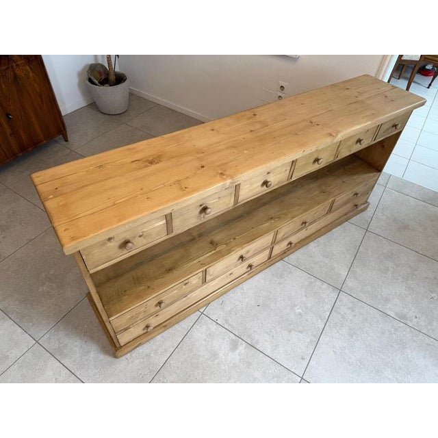 Rustic 12-Drawer Sideboard For Sale - Image 4 of 12