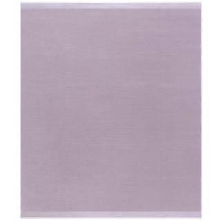 "Lavender" Modern Solid Dark Gray Hand-Knotted Wool Rug by Doris Leslie Blau For Sale
